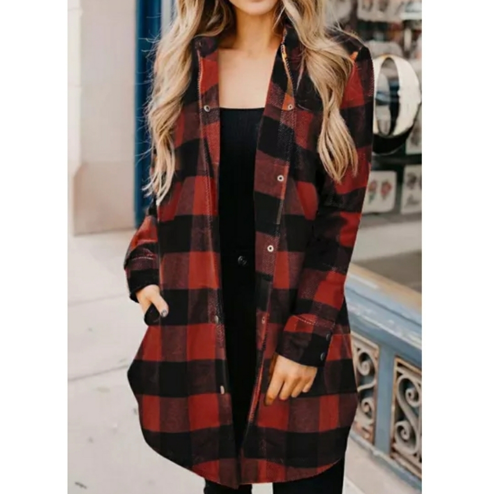 Buffalo Plaid Collared Shirt